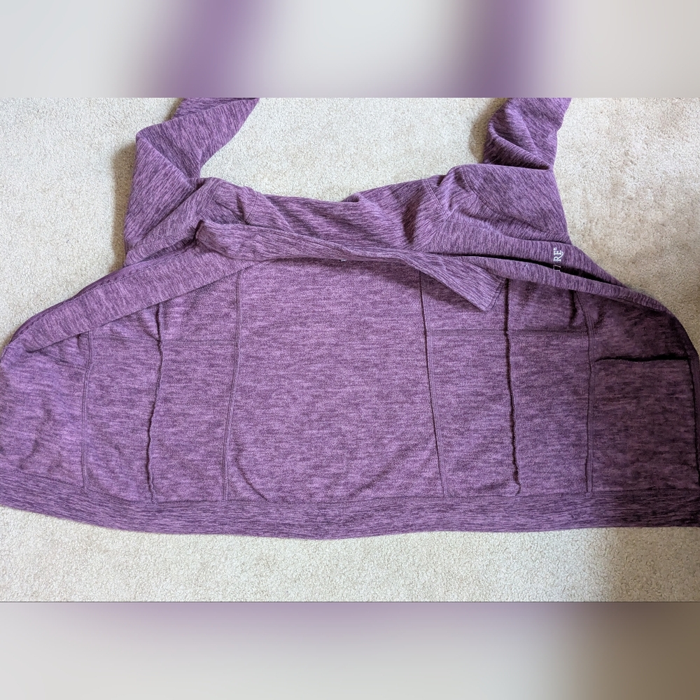 Landway Full Zip Fleece Jacket Marled Plum Midweight XL - Picture 7 of 8
